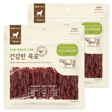 굿데이 강아지 건강한 육포, 소고기 소프트, 300g, 2개