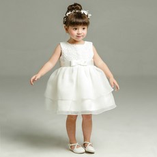 IAMBEBE 女童簡約新穎週歲百日禮服