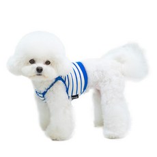 PETSLAND 休閒時尚短版T恤, 藍色