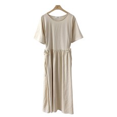 PANG PANG SHOP 亞麻孕婦連身裙