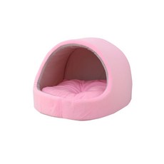Redpuppy 素色圓頂狗屋, 淡粉色