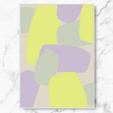 RYMD Pastel Blocks Composition 金屬相框, 白色