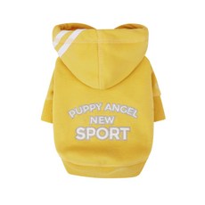 PUPPY ANGEL 運動蟒蛇兜帽拉鍊式 PATS595, 290 黃色