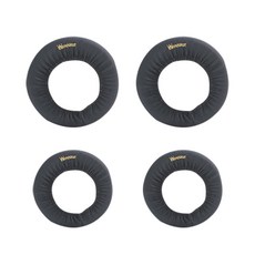 MomNest 孩童推車車輪罩 前輪 2入+後輪 2入, 黑色, 1組