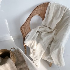 케이트가든 촬영용 러프 린넨 빈티지 패브릭, 아이보리, 1개