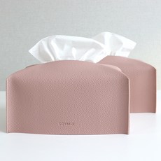 SOYMIX 皮革衛生紙套 2入, 粉色的