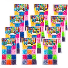 毛球迷你積木3件組, 混和顏色, 4組