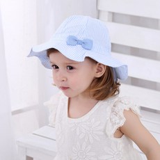 JOY MULTI 條紋蝴蝶結荷葉漁夫帽