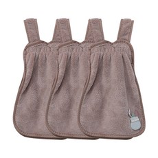 連衣裙造型廚房抹布, 棕色, 3個