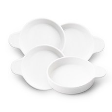 PRELUDE NEOBON Handy 圓形盤 10cm, 4個, 盤子4入, 白色