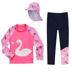 ST.HOLIDAY 女童戲水上衣+翻蓋帽 C6413 3入組