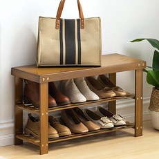 GAPANG 基本木預製2層鞋櫃600, 棕色的