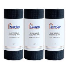 SwellDay 清潔菜瓜布 60抽, 深灰色, 3捲, 60張