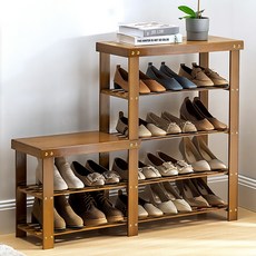 GAPANG 套組式實木預製4層鞋櫃600, 棕色