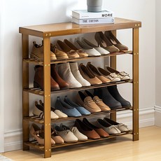 GAPANG 基本型實木預製4層鞋櫃800, 棕色的