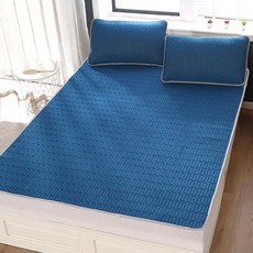 Ants Cool Soft 涼感床墊 + 枕頭套組, 深藍色