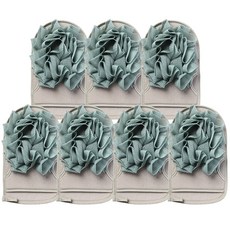 Block Mart 雙面手部淋浴巾兼身體去角質刷, 藍色, 7個, 1入