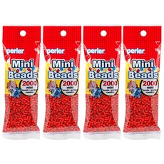 perler 迷你豆 2000, 紅色(14061), 4個