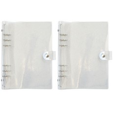 雨後A5裝飾口袋6孔日記本閃亮封面 2入, 單色