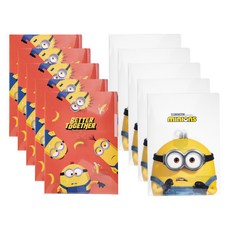 kumhong 小小兵索引文件夾 2款*5入組合, 白紅, 1套