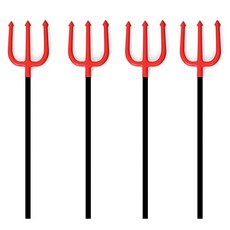 Stupid 大型惡魔三叉戟派對用品, 混合顏色, 4個