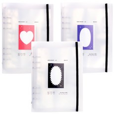 雨後A5裝飾口袋6孔文件夾 3種組, 貼紙，印章貼紙，照片票, 1套