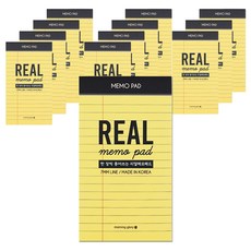 Morning Glory REAL便條紙 80*145mm, 12個, 黃色