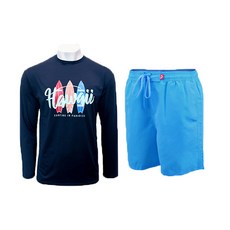 VENDIS 男士夏威夷長袖防磨衣 C264 + 海灘褲 A105