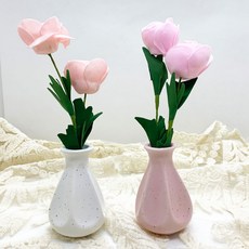 永恆玫瑰花+花瓶 Y70-1, 粉色, 白色, 2套