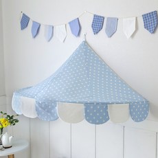 까사베르데 방울방울 반원 캐노피 + 와이어 세트, 블루