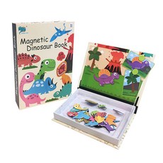 便攜式恐龍遊戲磁吸拼圖玩具, 1套, 46件