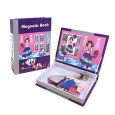 便攜式公主遊戲磁吸拼圖玩具, 1套, 41件