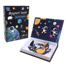 便攜式太空男孩遊戲磁吸拼圖玩具, 1套, 36件
