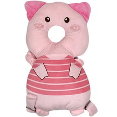 嬰兒四季小豬造型護頭枕, 粉色, 1個