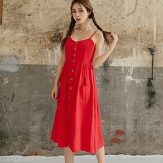 VENDIS 女款細肩帶連身長裙 H288