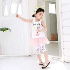 Lala Amang 孩童兔子圖案內搭褲