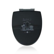 씨에스리빙 브리즈 스파이크 무소음 변기커버, 블랙, 1개