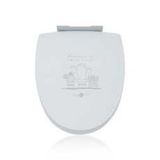 씨에스리빙 브리즈 스파이크 무소음 변기커버, 화이트, 1개