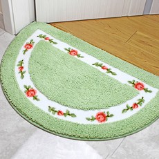 半圓形腳踏墊, 綠色