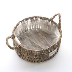 Dawoo F&G 藺草圓形籃, 單一顏色, 1個