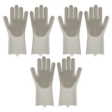 Block Mart廚房菜瓜布手套 34*12cm, 灰色, 3組