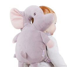 嬰兒四季大象造型護頭枕, 灰色, 1個