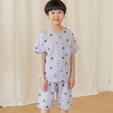 男童學生愛心素描夏季兒童睡衣 6011
