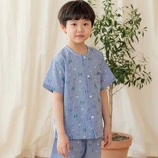 男童學生 粉紅貓 夏季兒童睡衣 6010