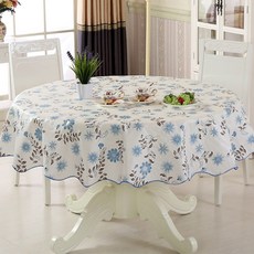 市集感性風花朵圓形PVC防水桌布, 款式5, 150cm