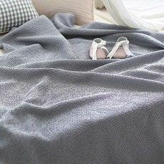 PRIELLE 素色華夫格毯 100*140cm, 灰色