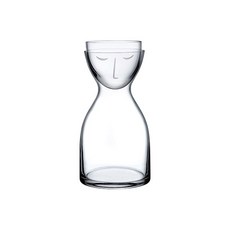 裸色玻璃 Mr & Mrs Night 水高瓶 + 杯子套組 92547, 單色, 850毫升