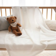 쁘리엘르 포이 피그먼트 풍기인견 와플 블랭킷 100 x 70 cm, 화이트