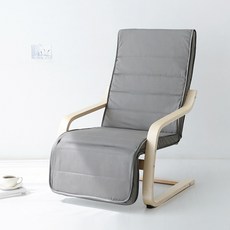 마켓비 벤우드 안락의자 레그레스트 YC02A 내추럴, 라이트그레이, 1개