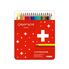 CARAN D'ACHE 瑞士卡達 瑞士彩色油性色鉛筆, 18色, 1個